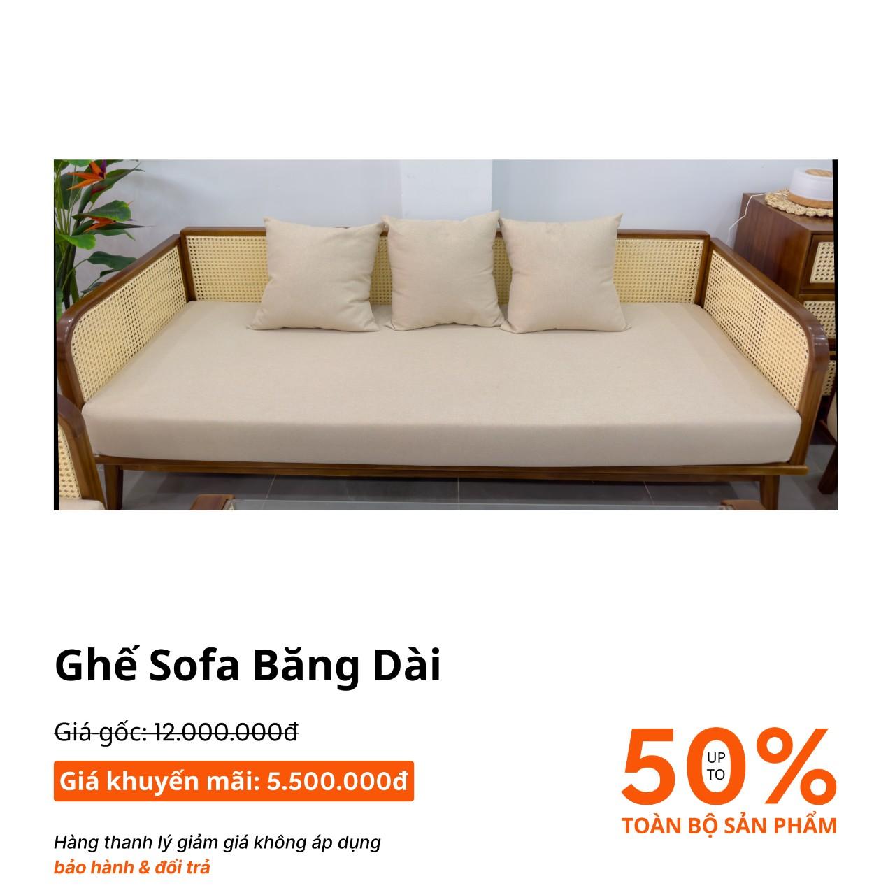 Ghế Sofa Indochine (Băng Dài) ưu đãi chỉ còn 5.500.000đ