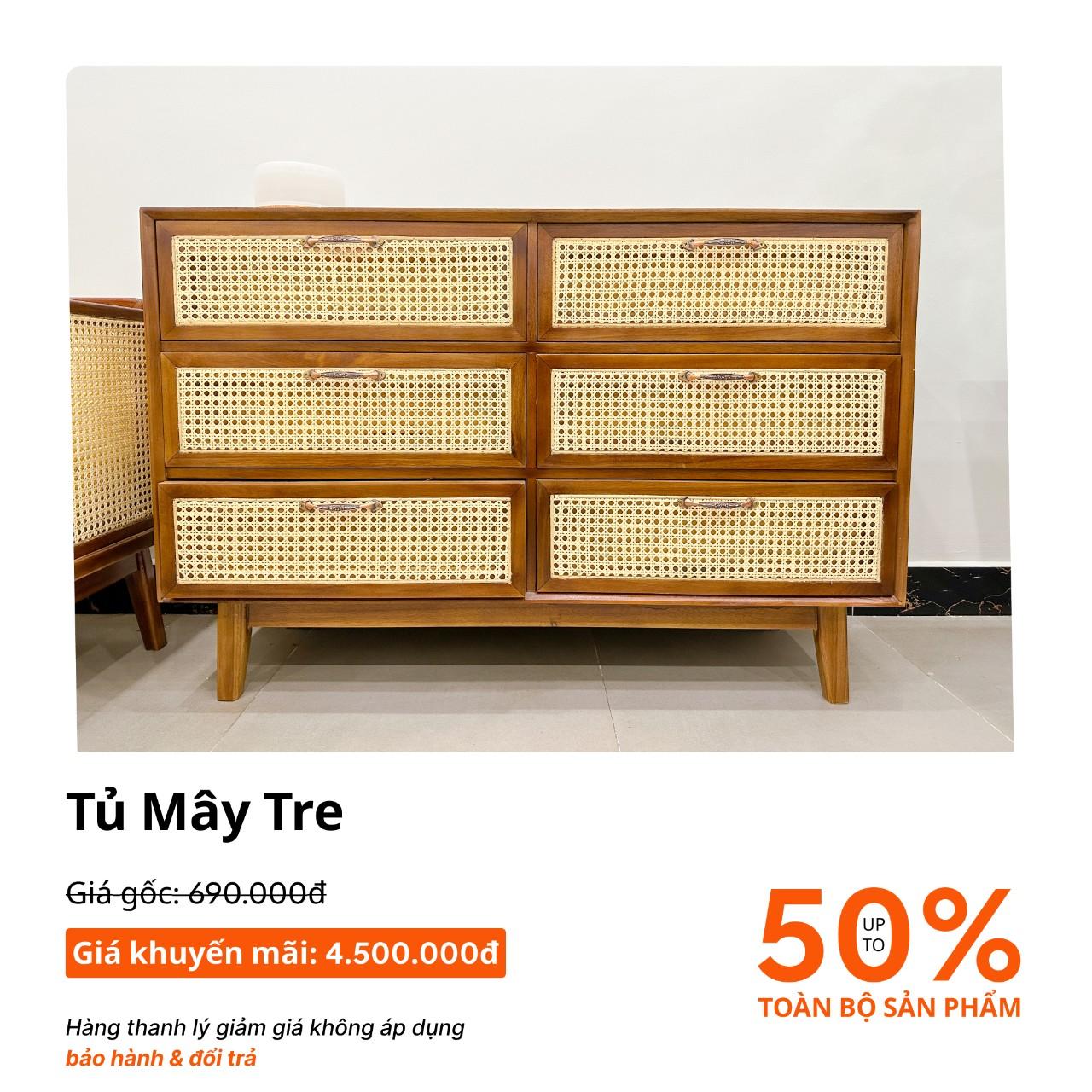 Tủ Mây Tre (6 ngăn) ưu đãi chỉ còn 4.500.000đ