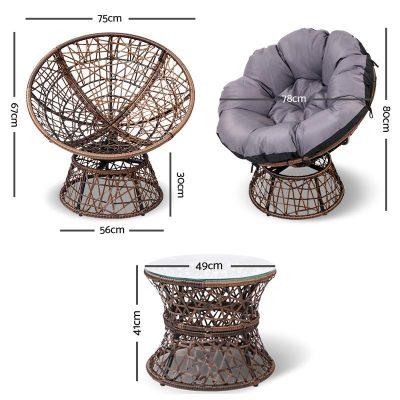 Cấu tạo phần thân ghế papasan