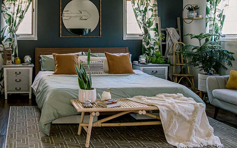 Ánh sáng mặt trời là nguồn năng lượng tích cực cho không gian phòng ngủ thoáng mát