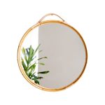Gương tròn viền mây tre