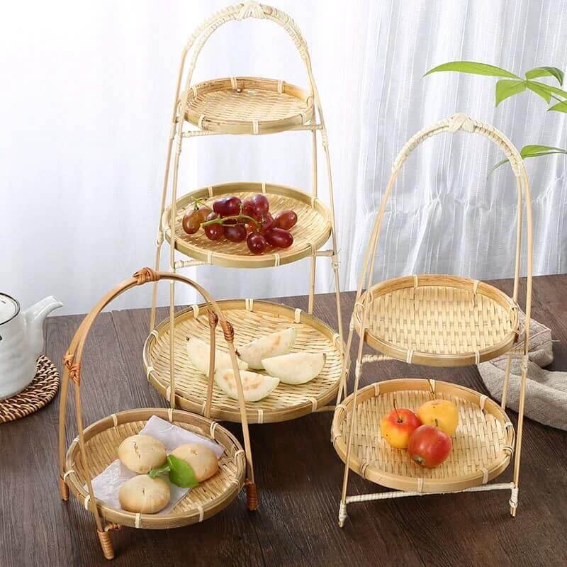 Kệ mây trang trí tiệc đa năng